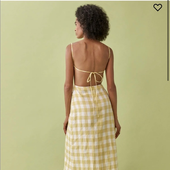 birdie linen square neck midi dress product info and reviews Tradlands - Nico Square Neck Midi Dress